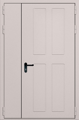 Полуторная глухая противопожарная дверь ei60 с выдавленным рисунком (16)