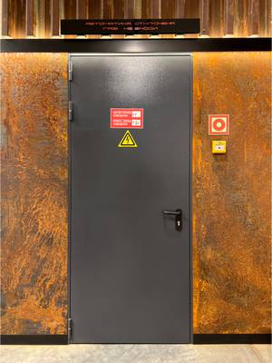 Противопожарная однопольная дверь для магазина «Золотое яблоко»